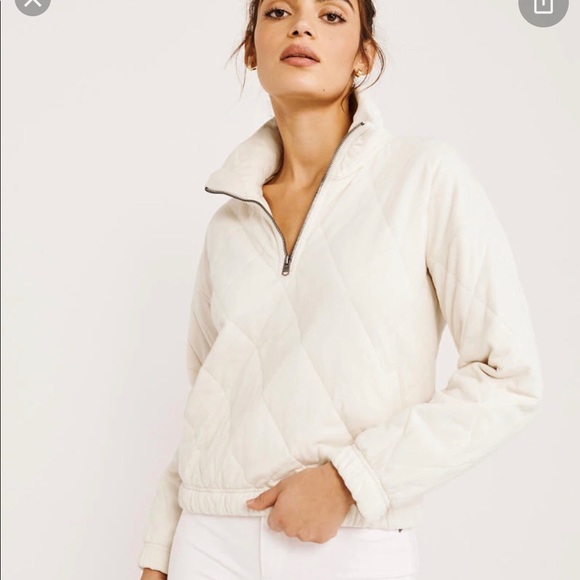 Abercrombie Quilted Fleece Half Zip 